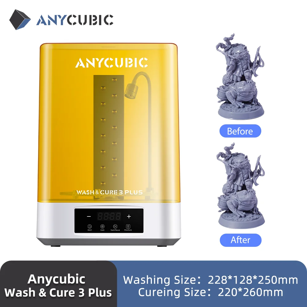 ANYCUBIC Wash & Cure 3 Plus 포톤 모노 M5s LCD 3D 프린터용 세척 경화 기계 추천상품