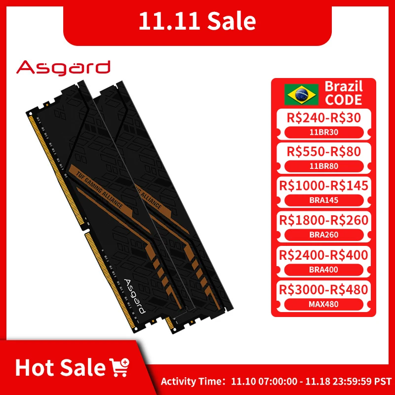 Asgard TUF 공동 브랜드 DDR4 RAM PC 비교